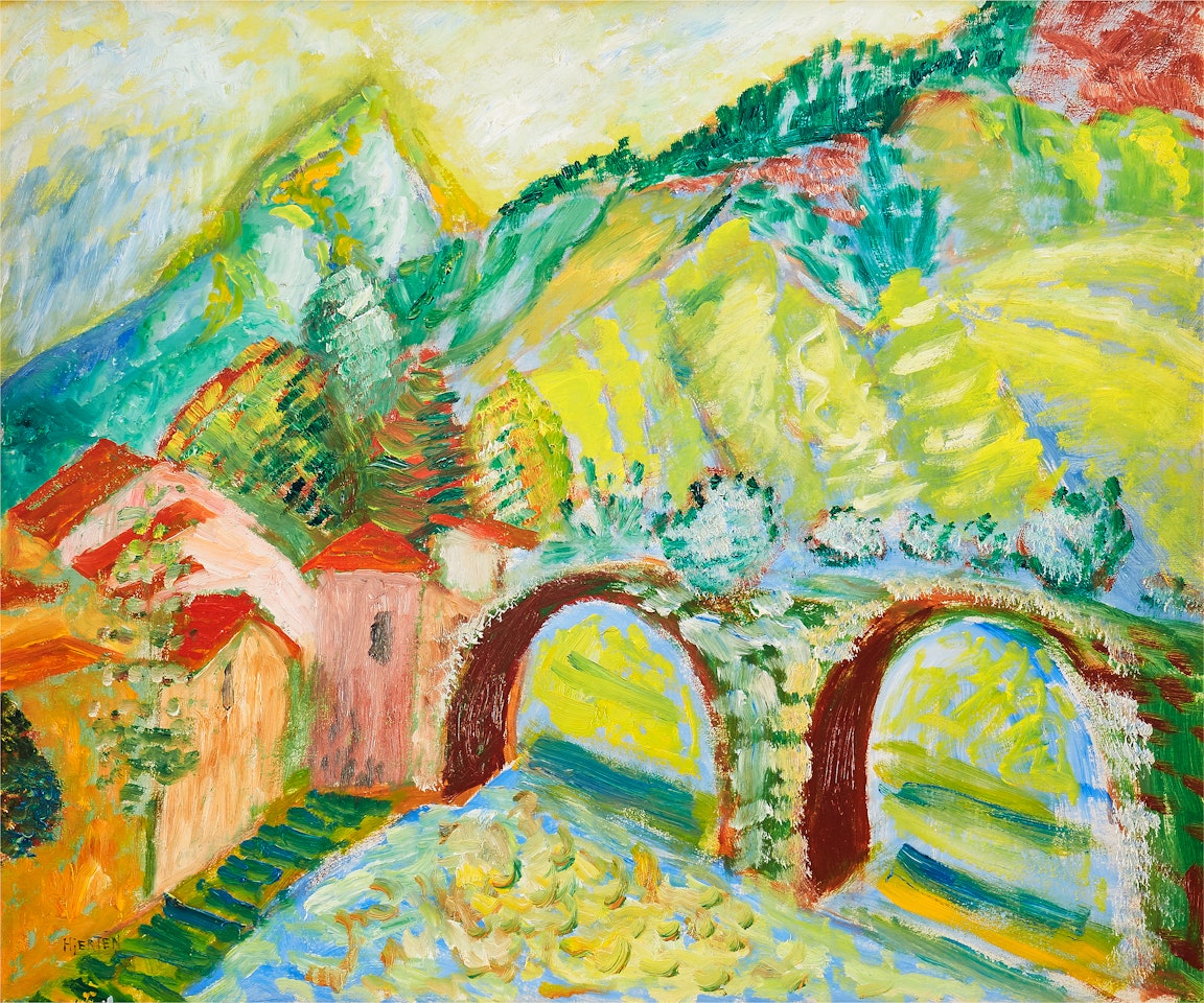 "The old bridge, Auvergne" by Sigrid Hjertén