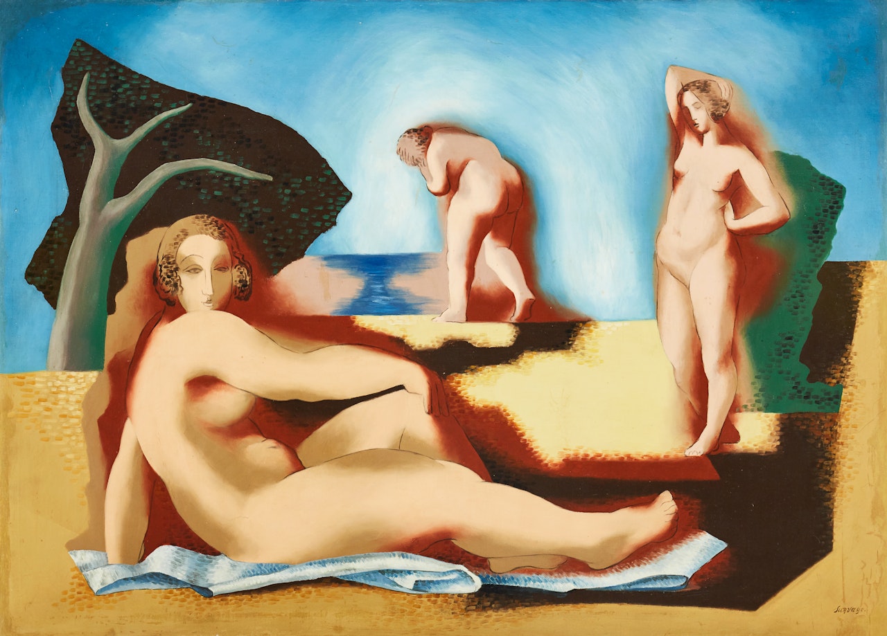 Trois baigneuses by Leopold Survage