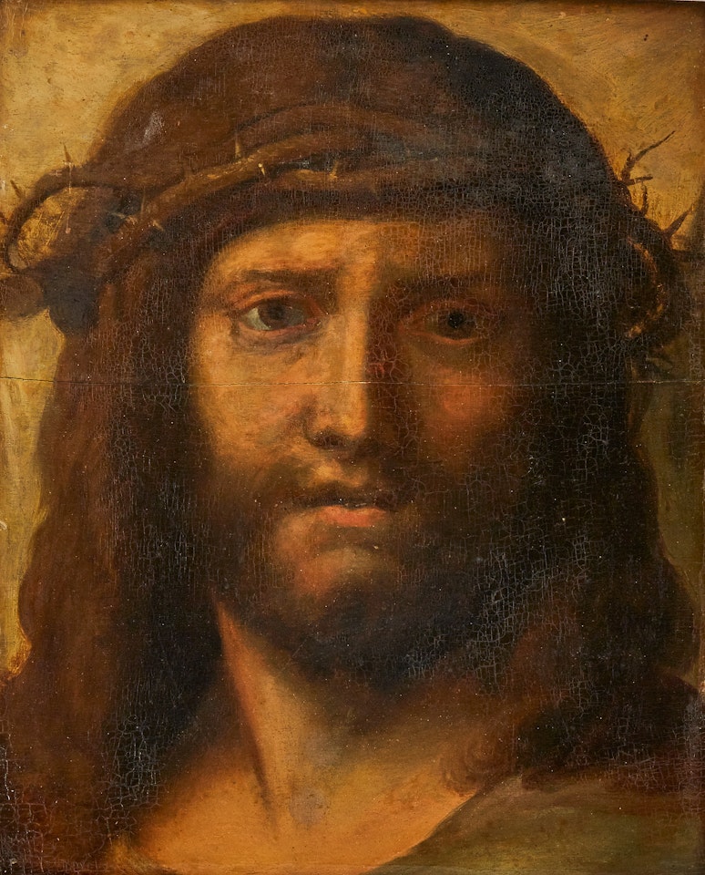 Christ with crown of thorns by German School
