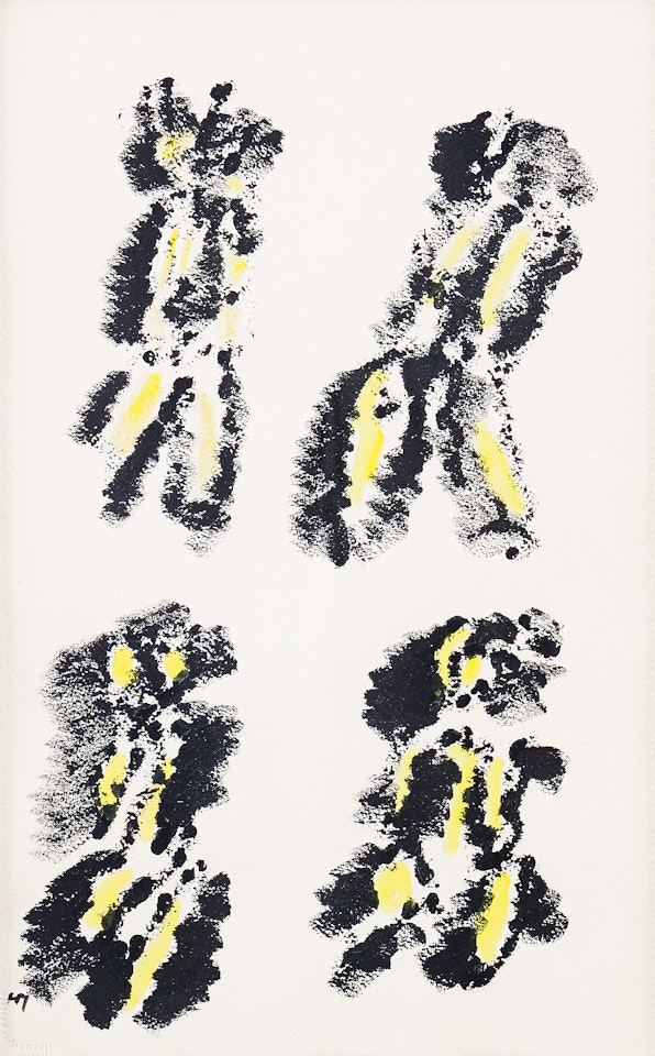 Composition in yellow and black by Henri Michaux