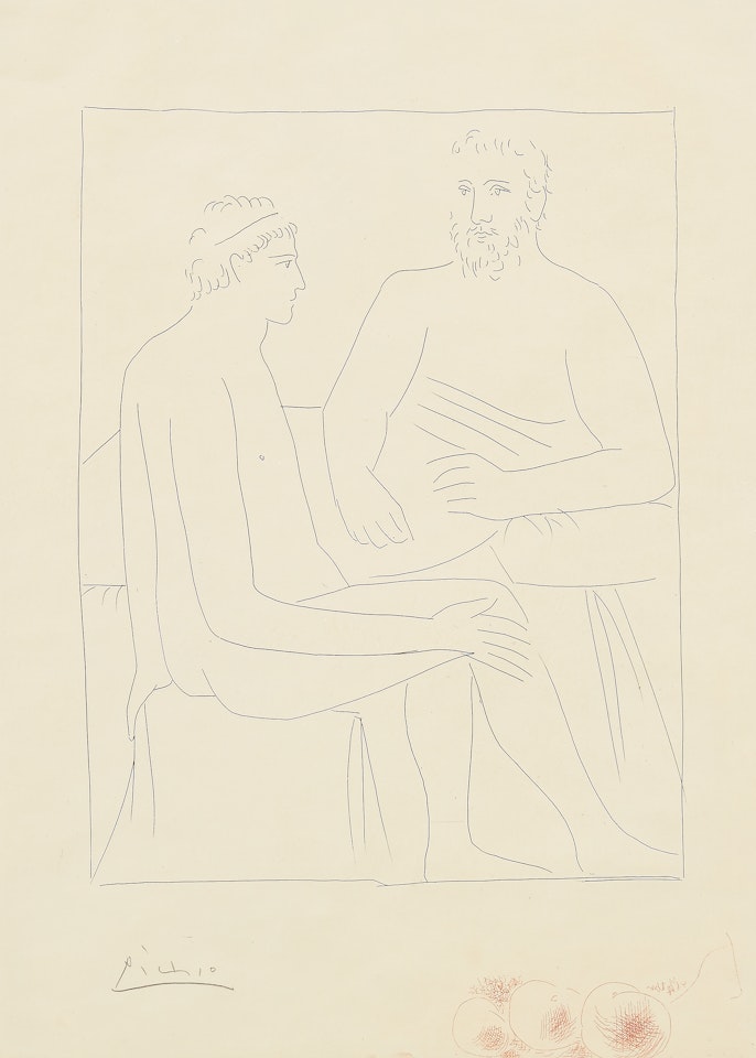 “Numa follows the Courses of Pythagoras” from “The Metamorphoses of Ovid” by Pablo Picasso