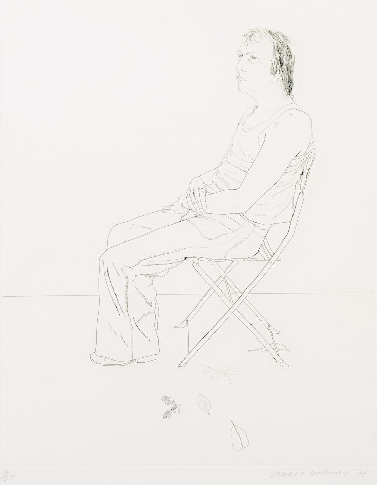 ”Mo with Five Leaves” by David Hockney