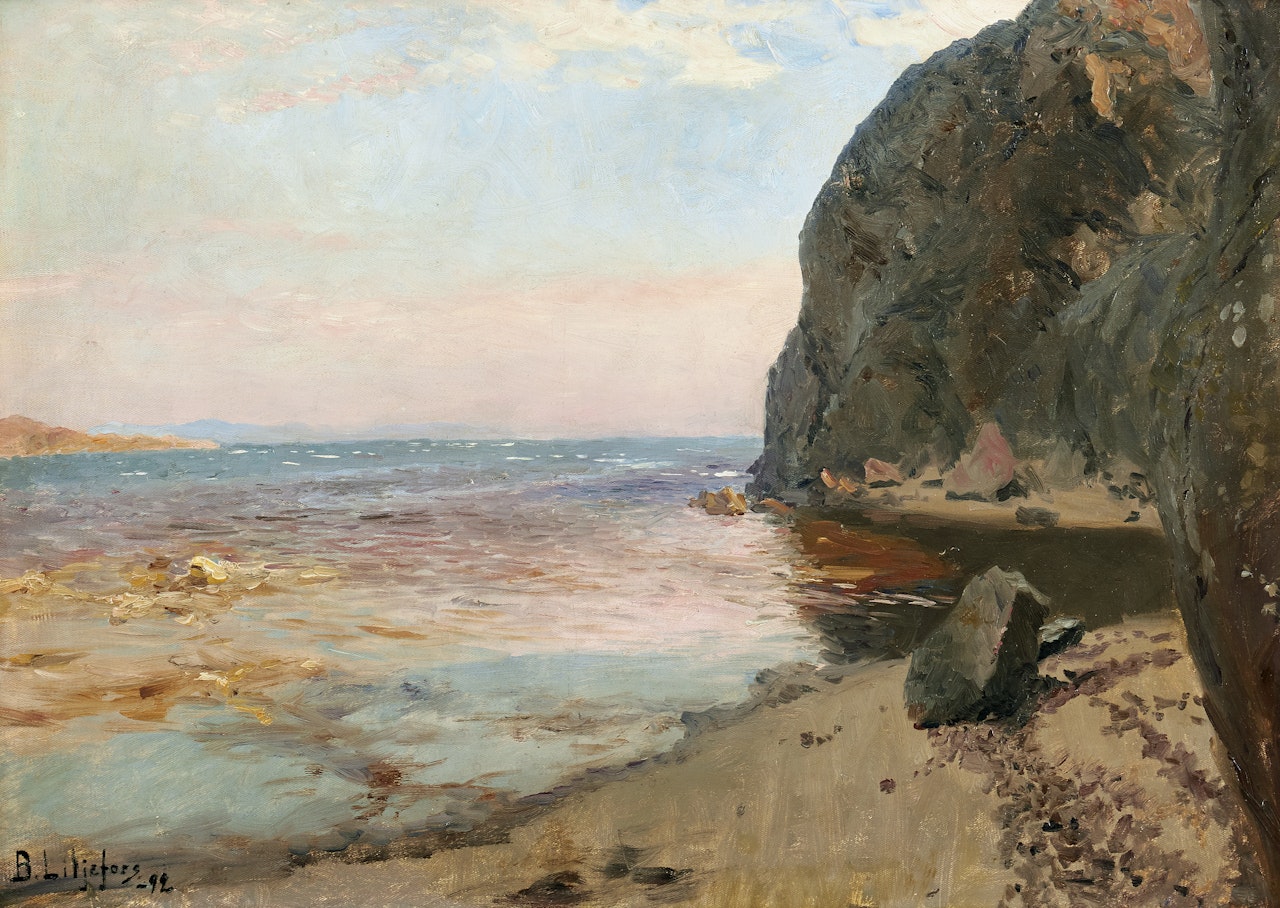 Coastal motif - probably from Lake Vänern by Bruno Liljefors