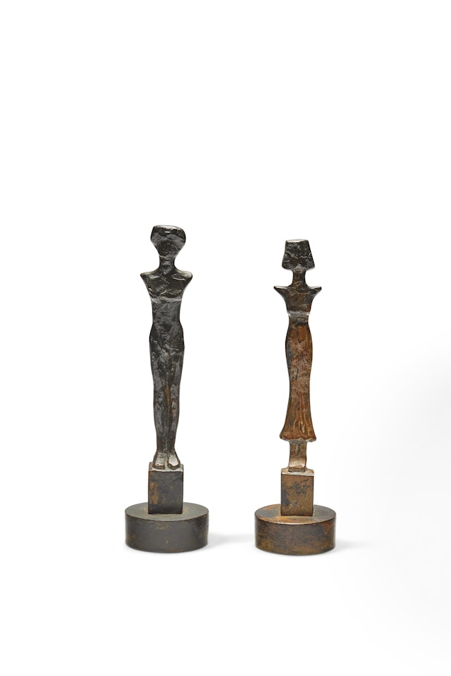 Ensemble de deux "Caryatide-femme" et "Caryatide-homme" by Diego Giacometti