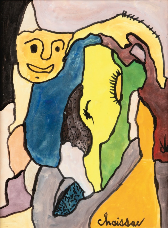 FORME ET VISAGE JAUNE by Gaston Chaissac