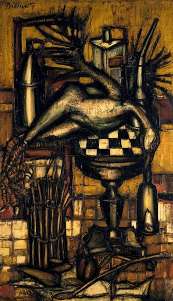 Still life with chicken by Franz Priking