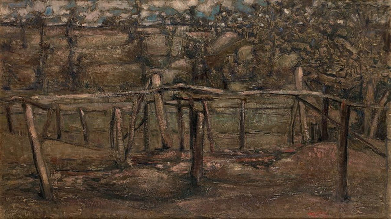 Barriers in a field by Paul Rebeyrolle