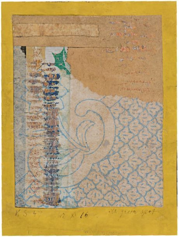 Mz x 16 with green spot by Kurt Schwitters