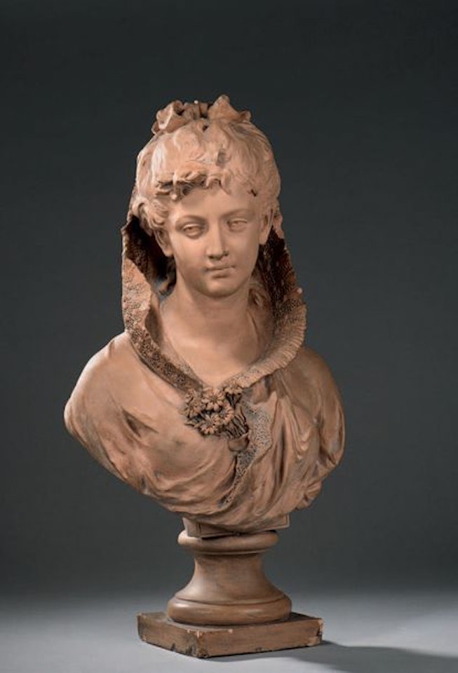 Young woman with a floral by Mathurin Moreau