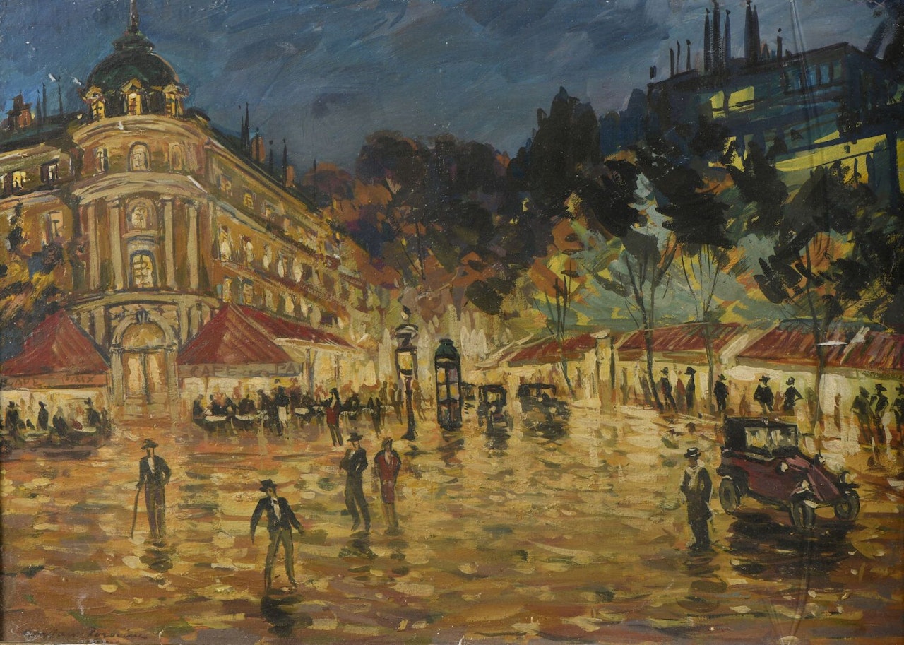 City of the South, Café de la Paix by Konstantin Alekseevich Korovin