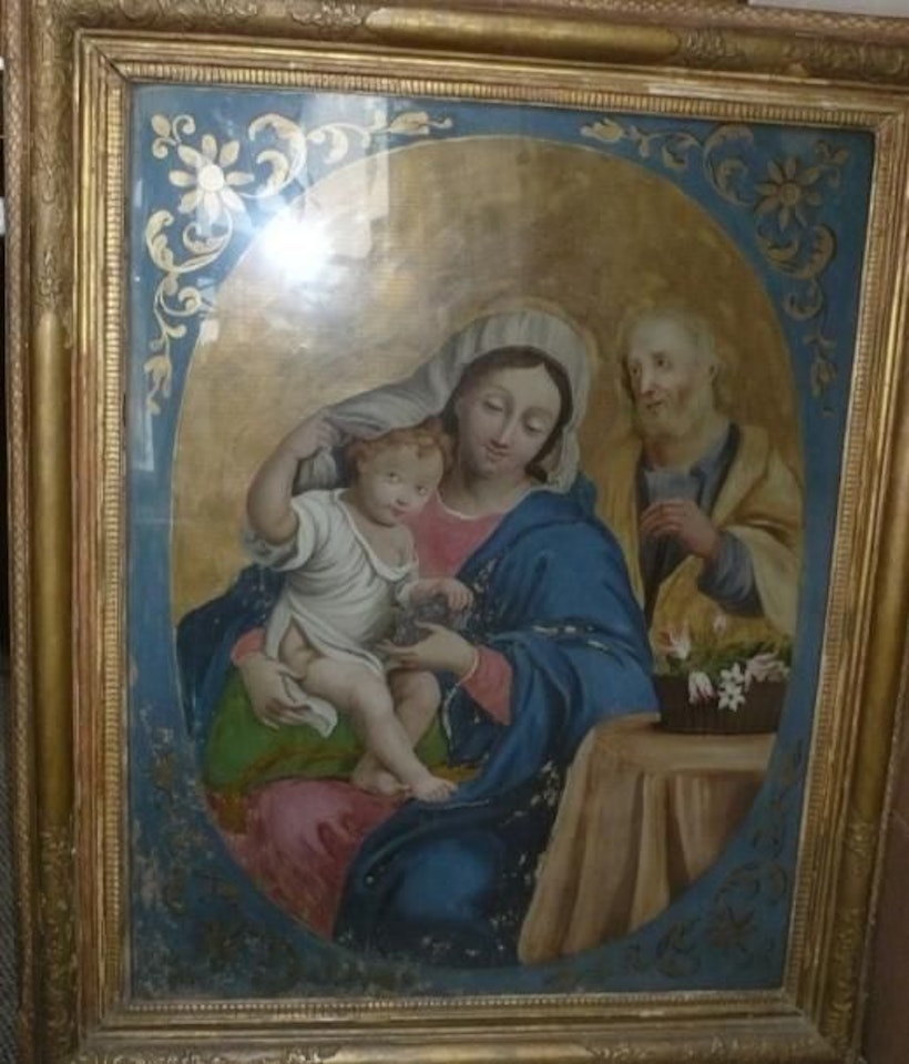 Holy family by French School