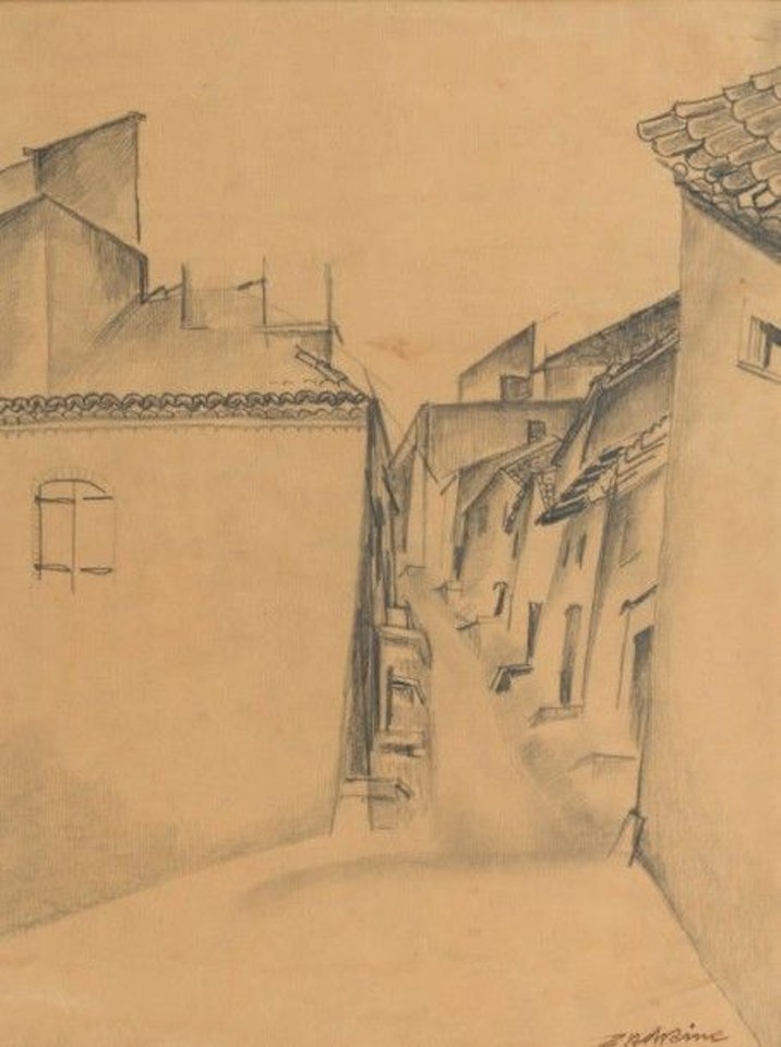 Village street by Ossip Zadkine