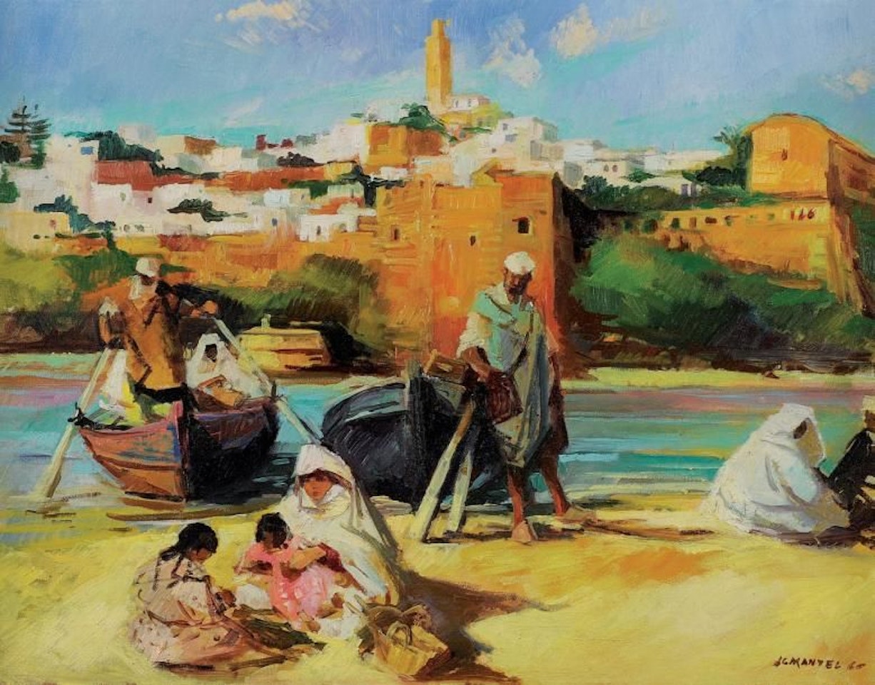 "The crossing of Bou Regg Reg" by Jean Gaston Mantel