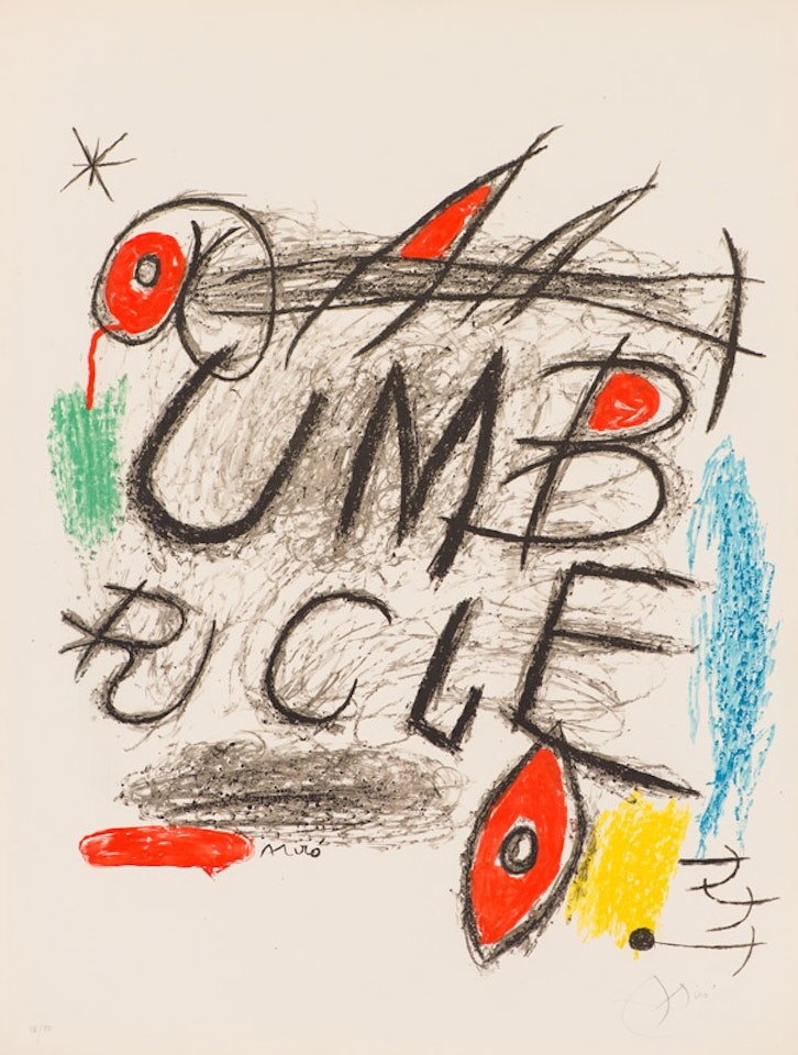 Poster for the film "Umbracle" (Maeght 922) by Joan Miró