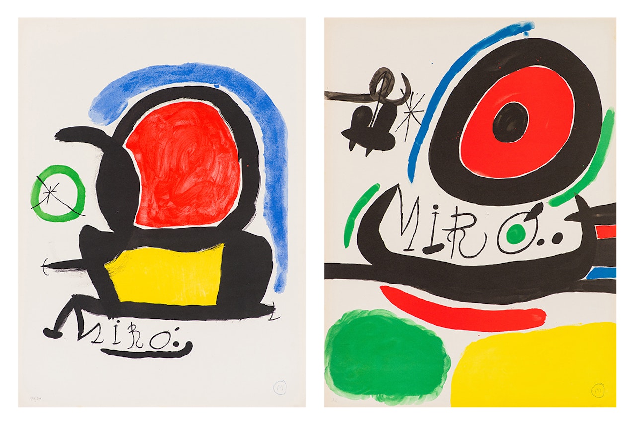 2; Posters for Exhibitions (Maeght 686 & 680) by Joan Miró