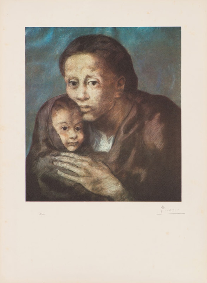 Mére et enfant au fichu (Mother and Child with Shawl) from Barcelona Suite (Czwiklitzer 231) by Pablo Picasso