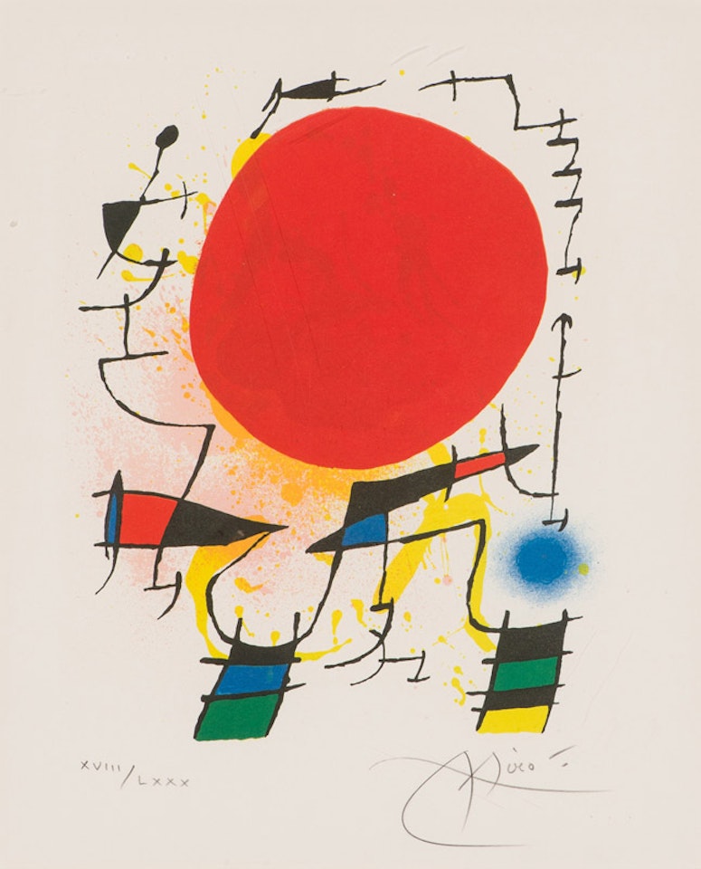 Le Soleil Rouge (M. 859) by Joan Miró