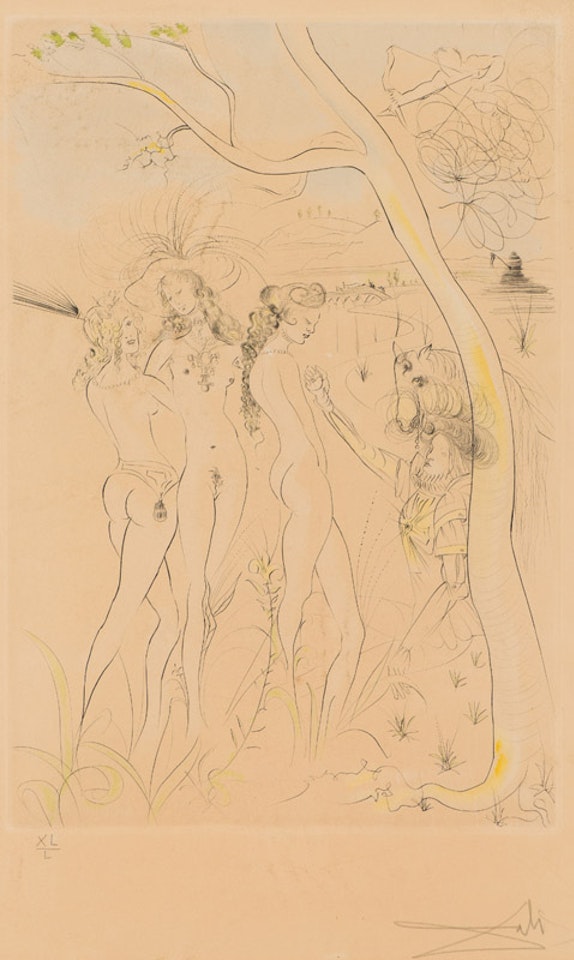 Le Jugement de Paris (Michler/Löpsinger 485; A Field 71-8-F) by Salvador Dali