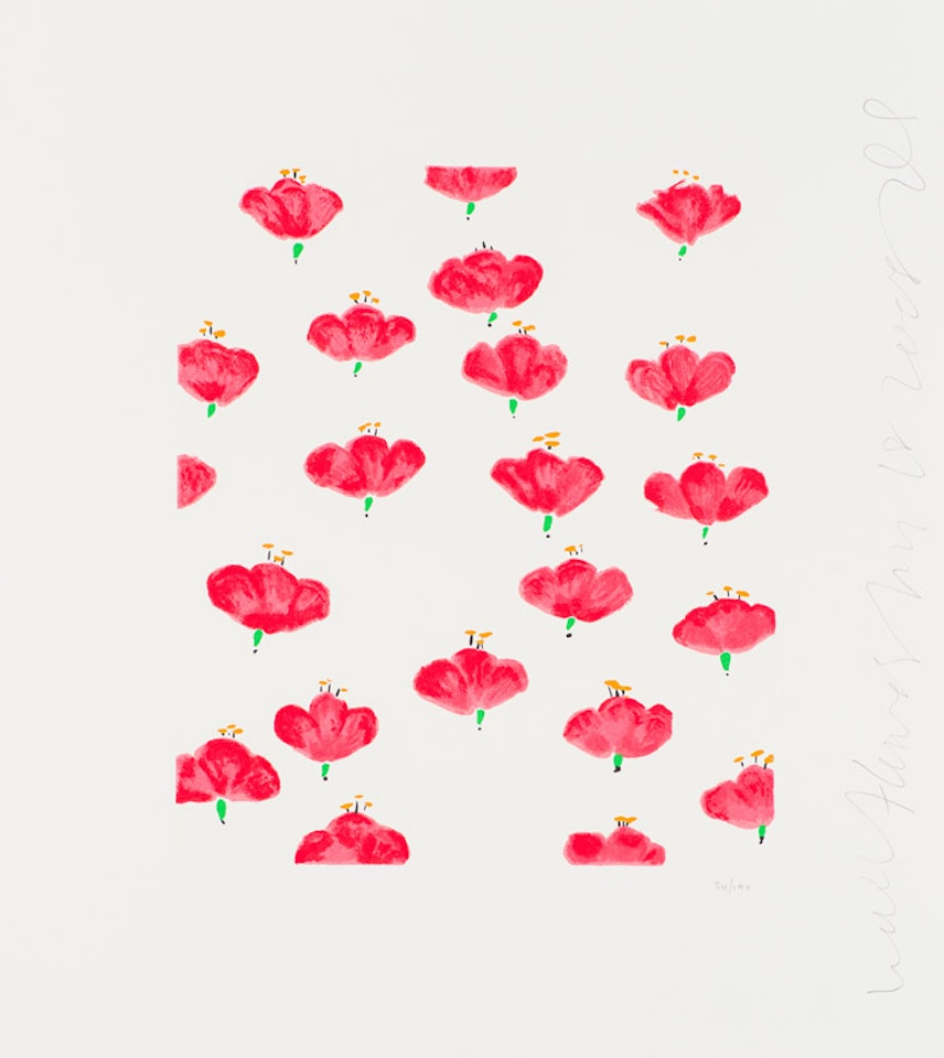 Wallflowers (Red) by Donald Sultan