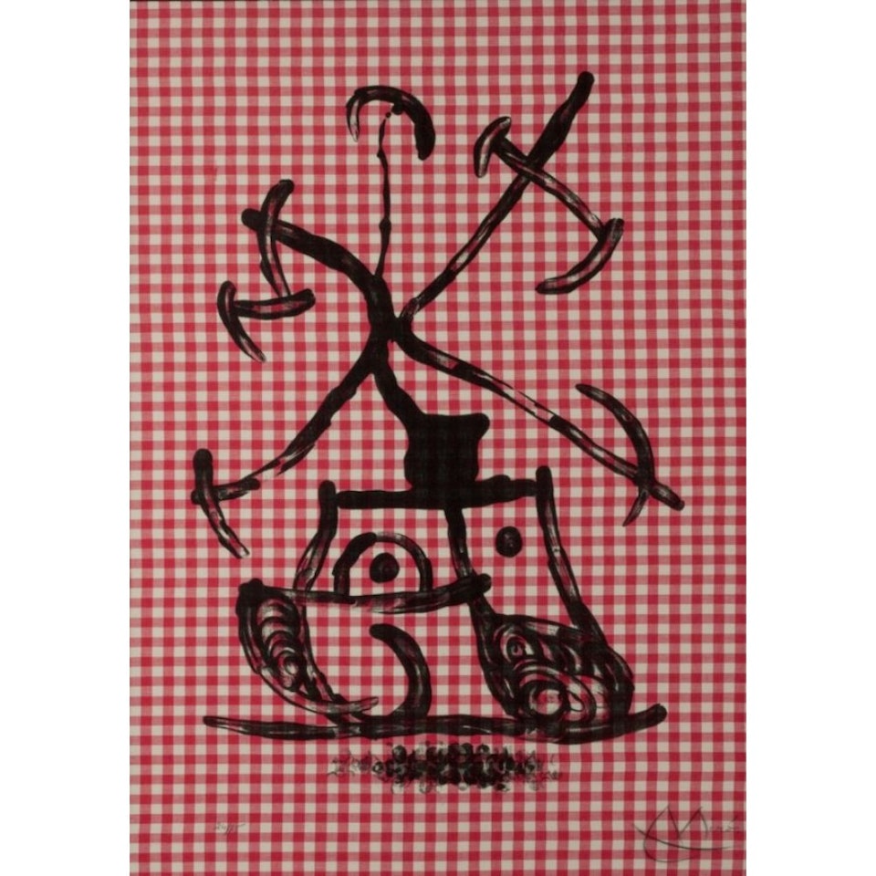 La Dame aux Damiers by Joan Miró
