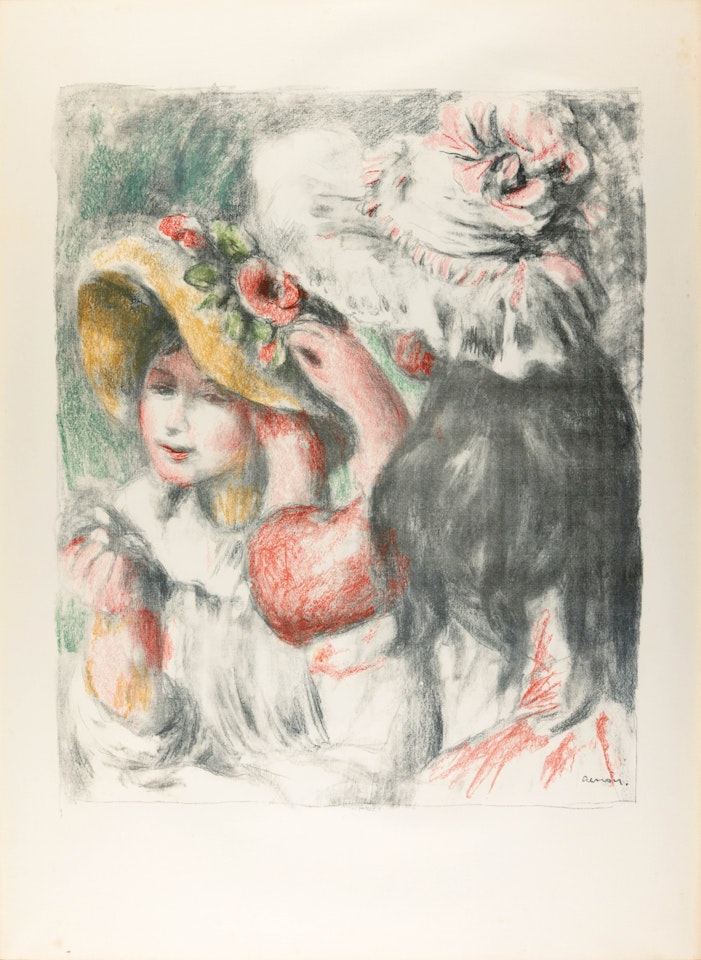 LE CHAPEAU ÉPINGLÉ, 2E PLANCHE (DELTEIL, STELLA 30) by Pierre-Auguste Renoir