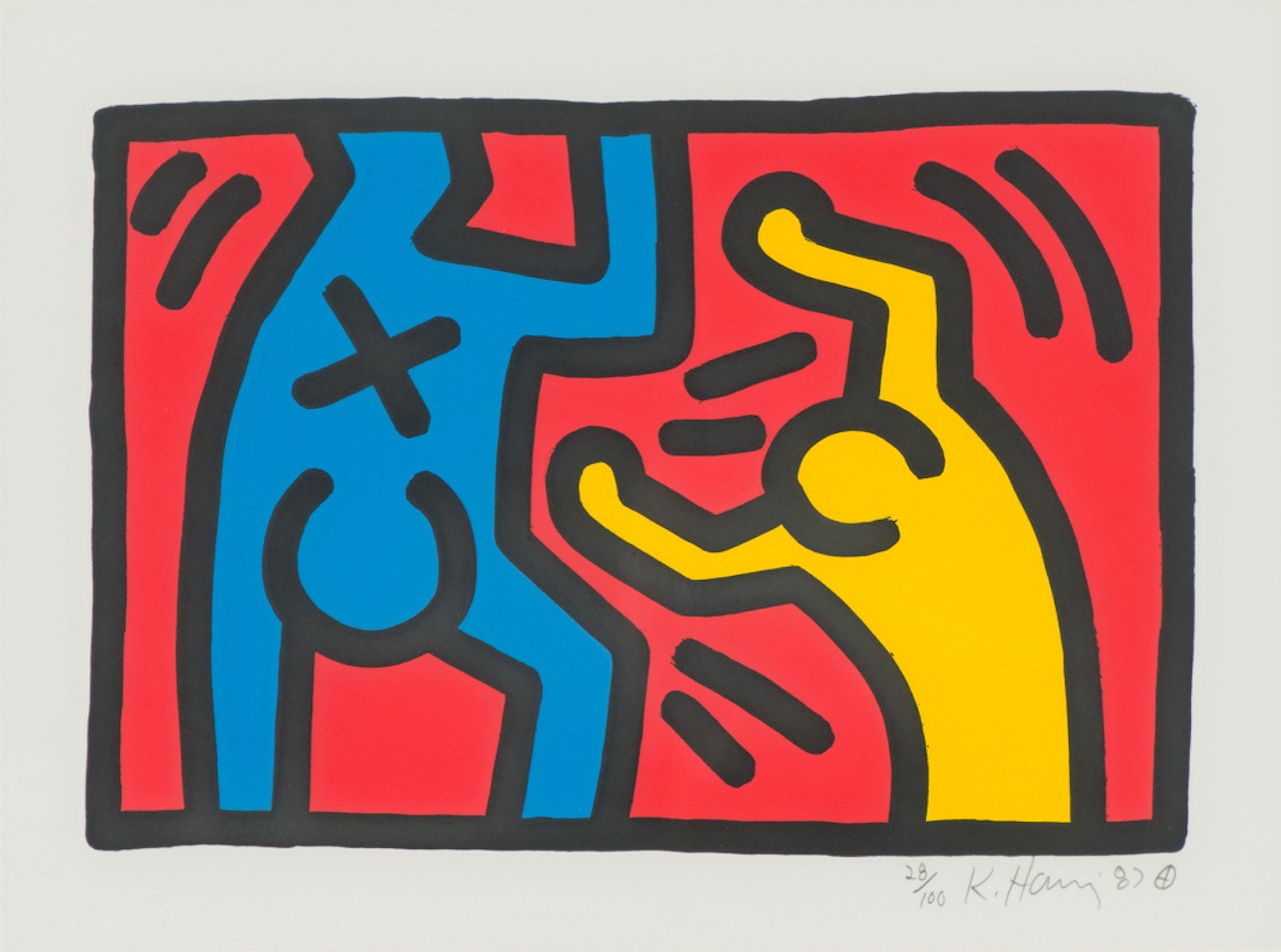 Untitled X Figure (Plate 4) (Littmann P 74-75) by Keith Haring