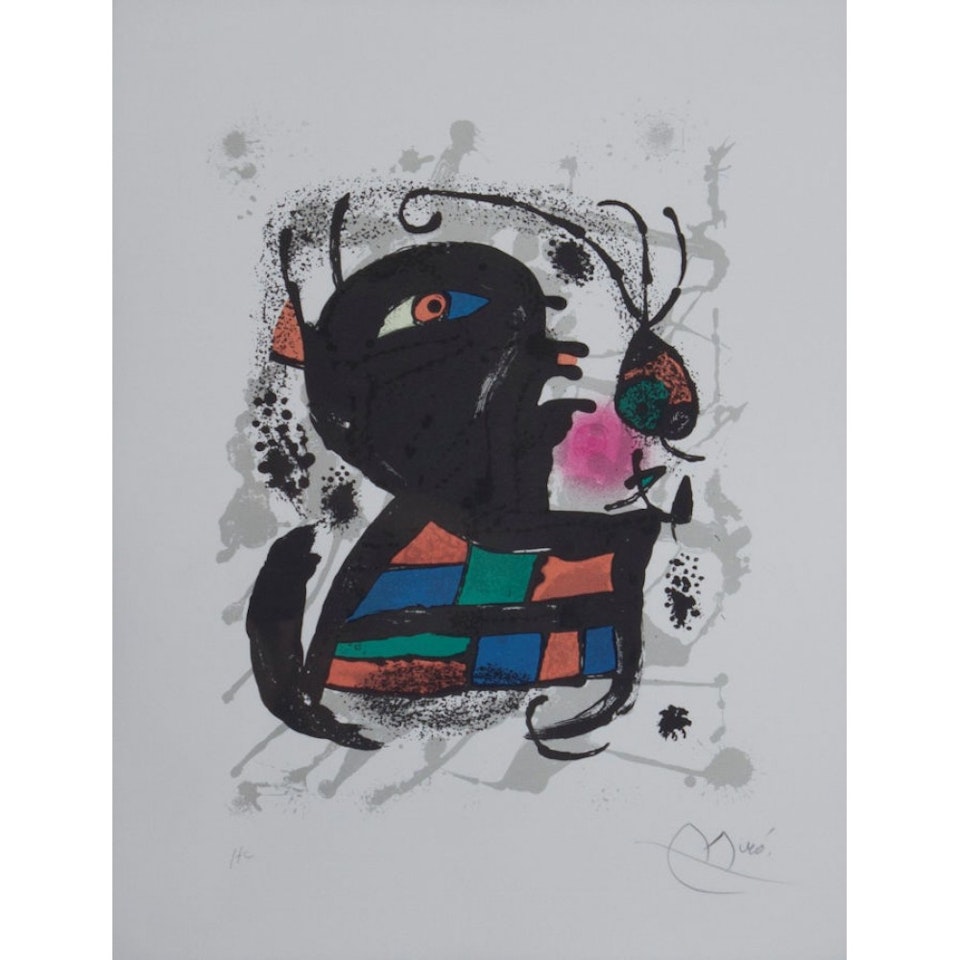 Lithograph III, Plate 6 (Maeght 1117) by Joan Miró