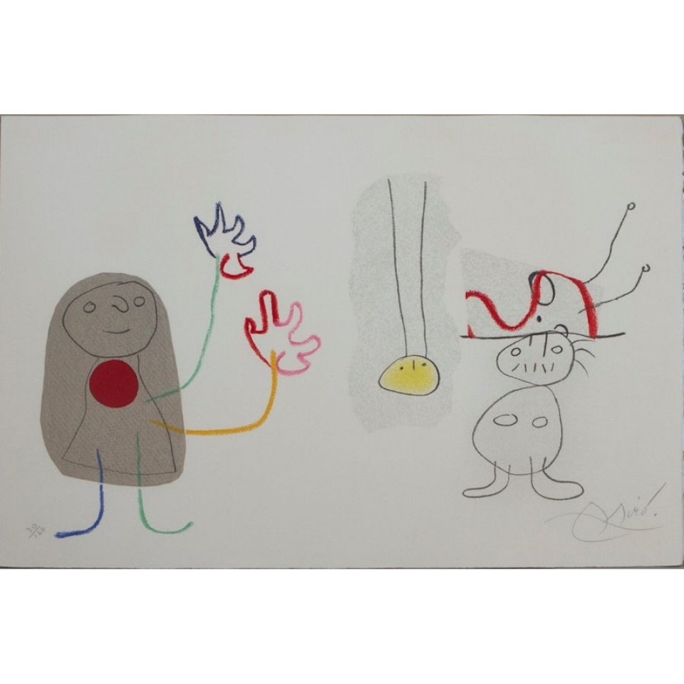 L"Enfance D"Ubu Plate 20 by Joan Miró