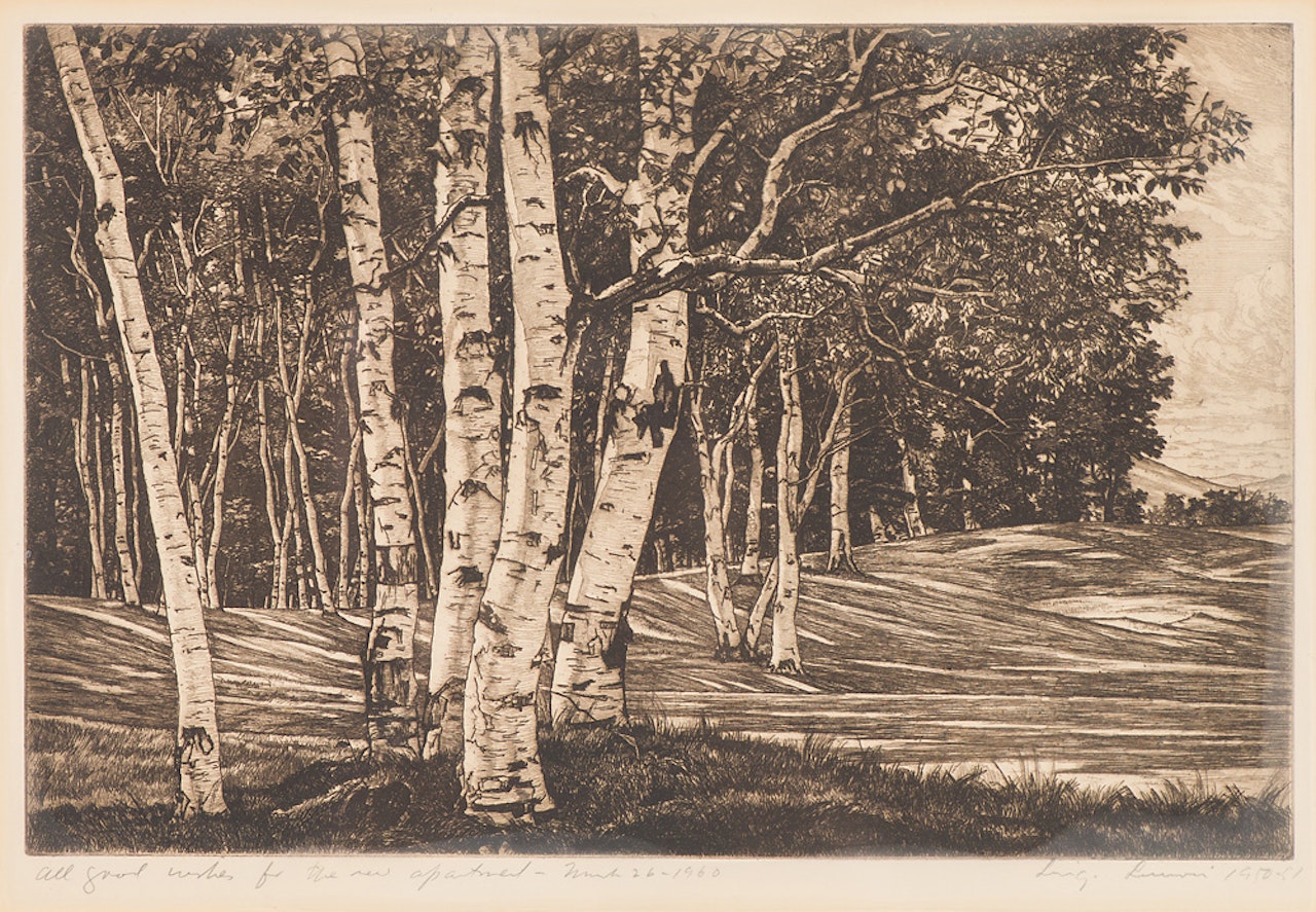 Birch Processional by Luigi Lucioni