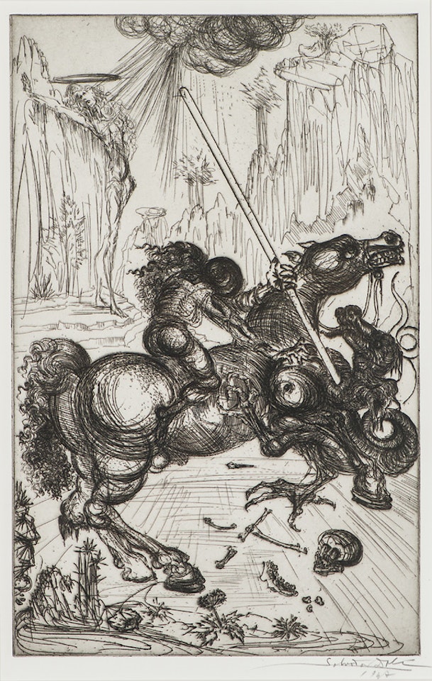 St. George and the Dragon (Field 47-1) by Salvador Dali