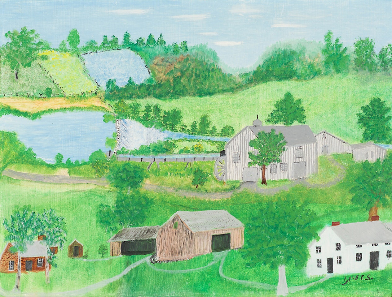The Empty Barn by Grandma Moses