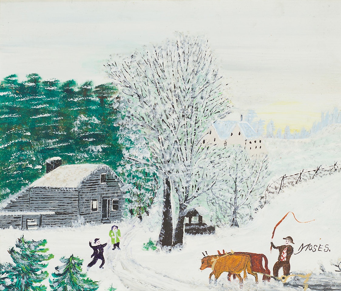 Here Comes Dady by Grandma Moses