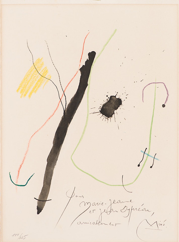 Quelques Fleurs pour des Amis: Dypréau Plate by Joan Miró