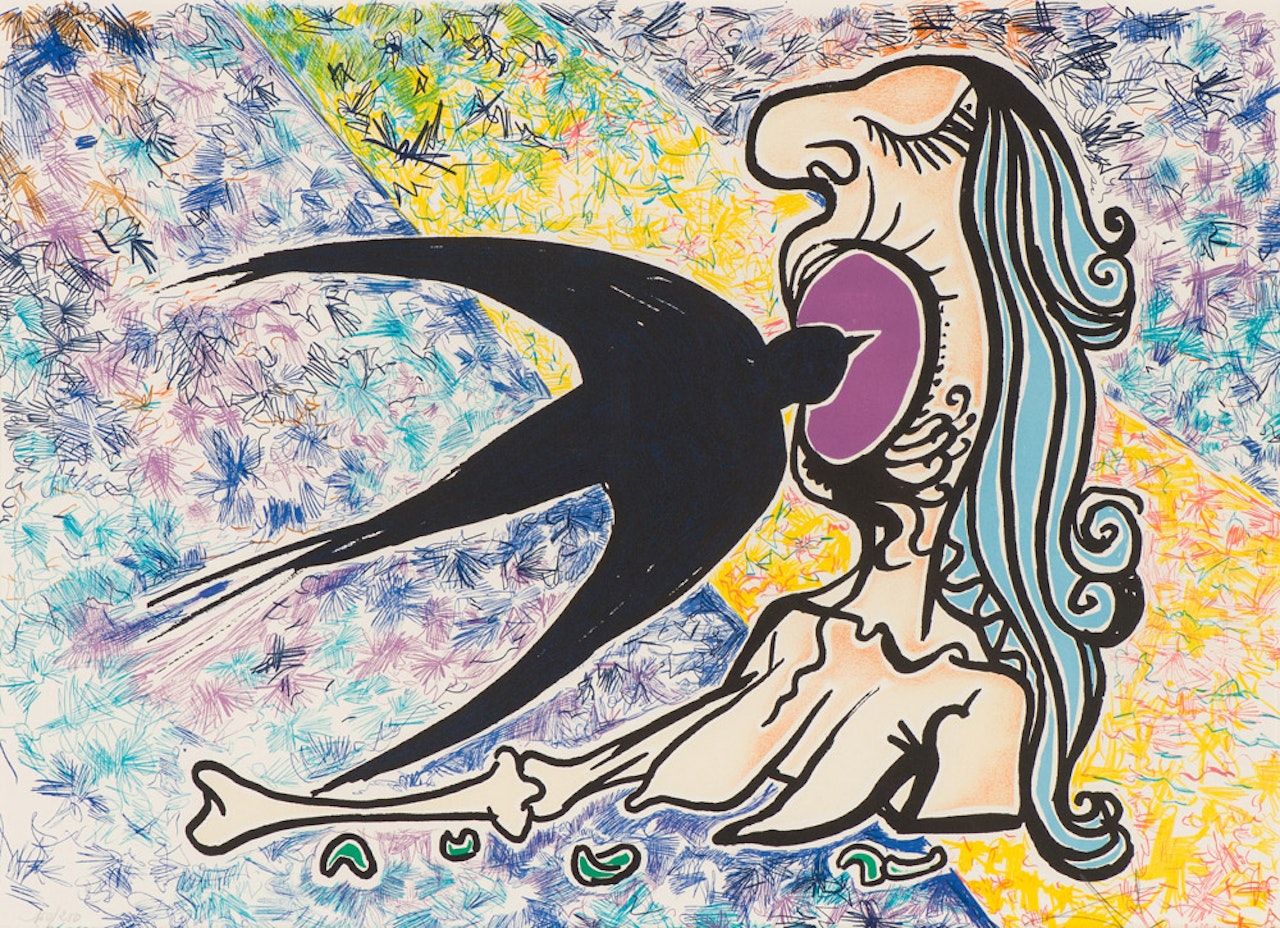 L"Hirondelle (The Swallow) (Field 76-2-D) by Salvador Dali