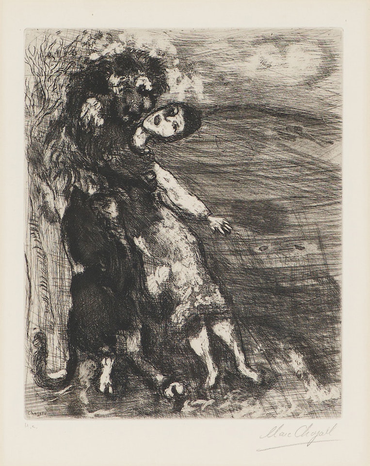 Le lion amoureux (C. 22) by Marc Chagall