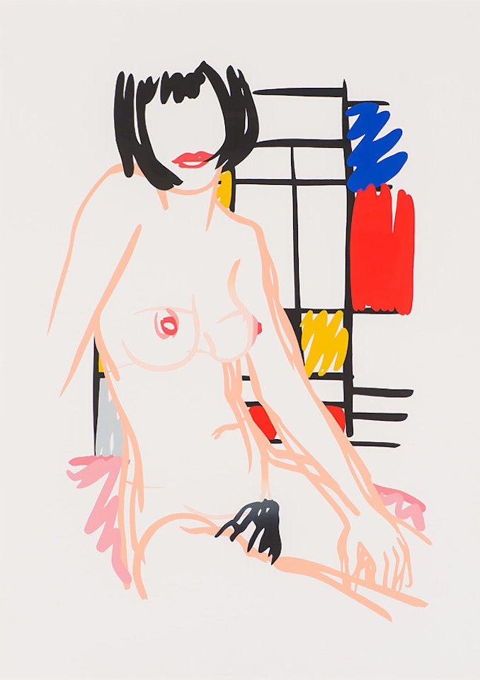 Monica Sitting with Mondrian by Tom Wesselmann