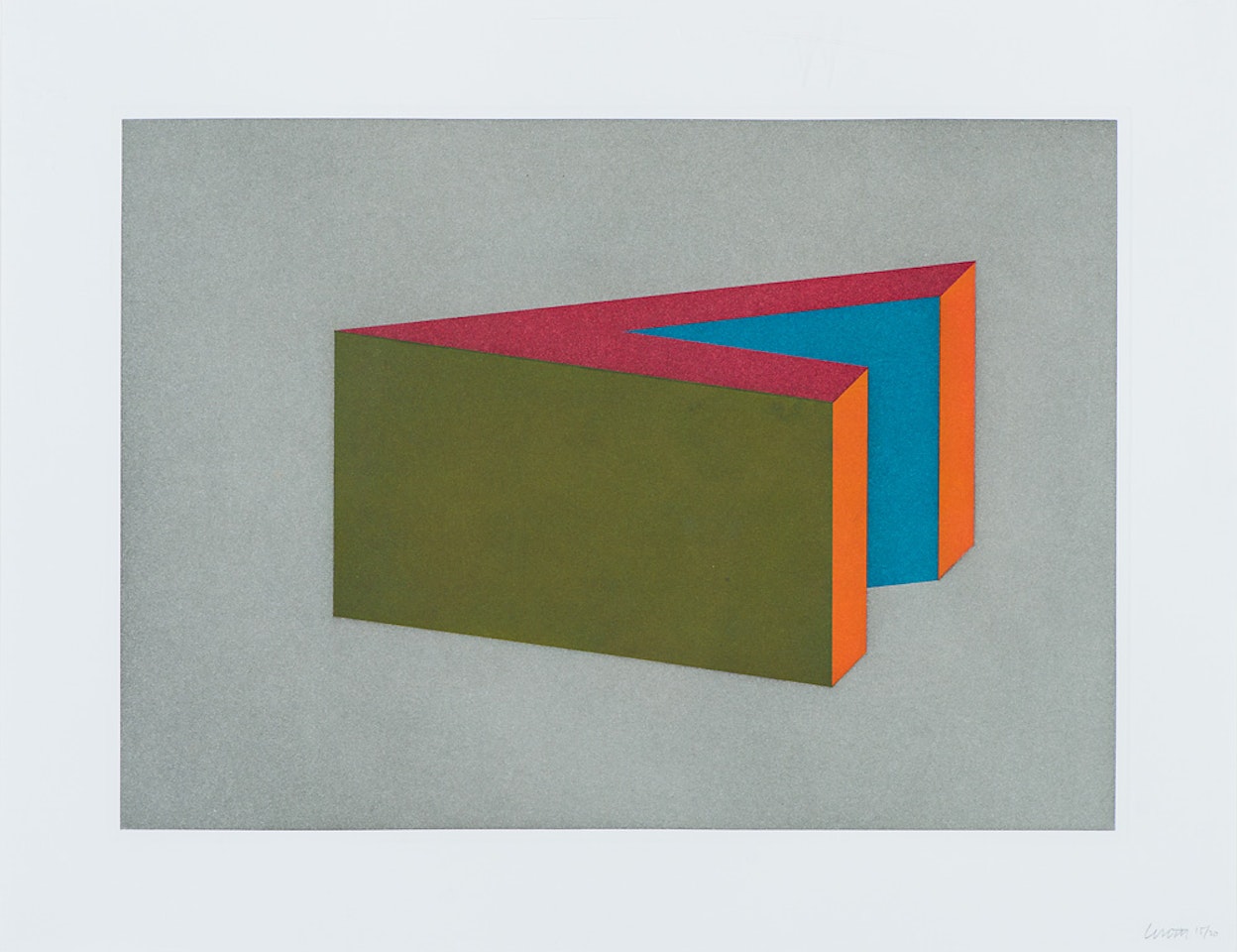 Plate 5 from Forms Derived from a Cubic Rectangle (Krakow 1990.13) by Sol LeWitt