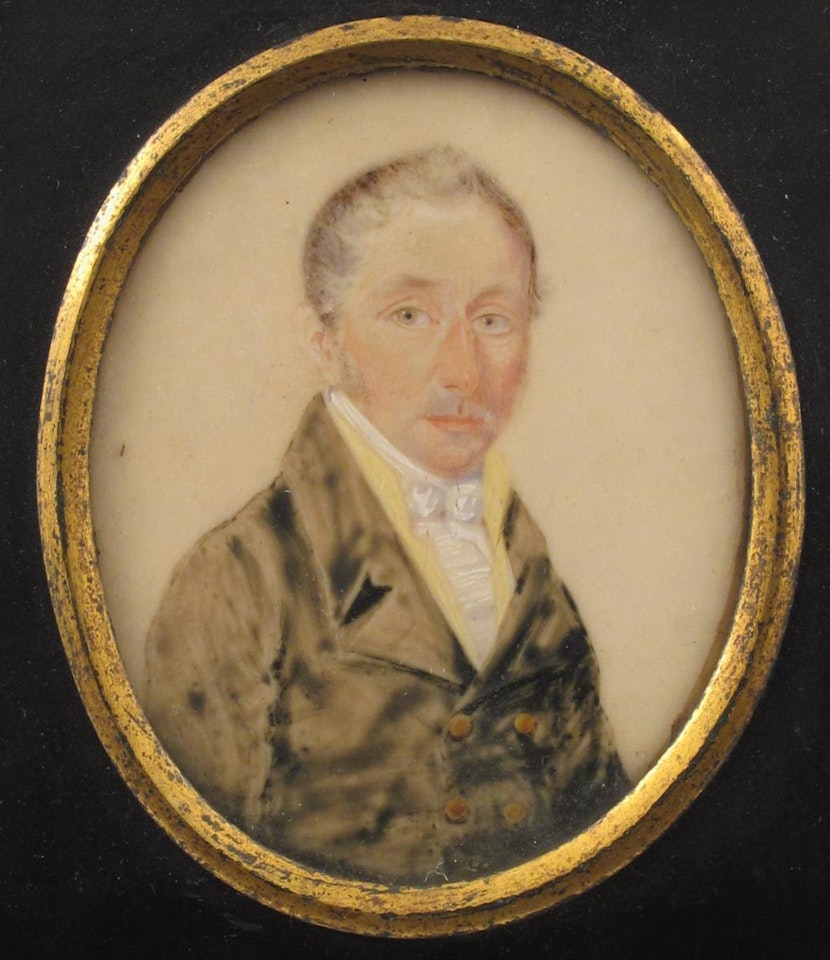 A gentleman, half length by English School
