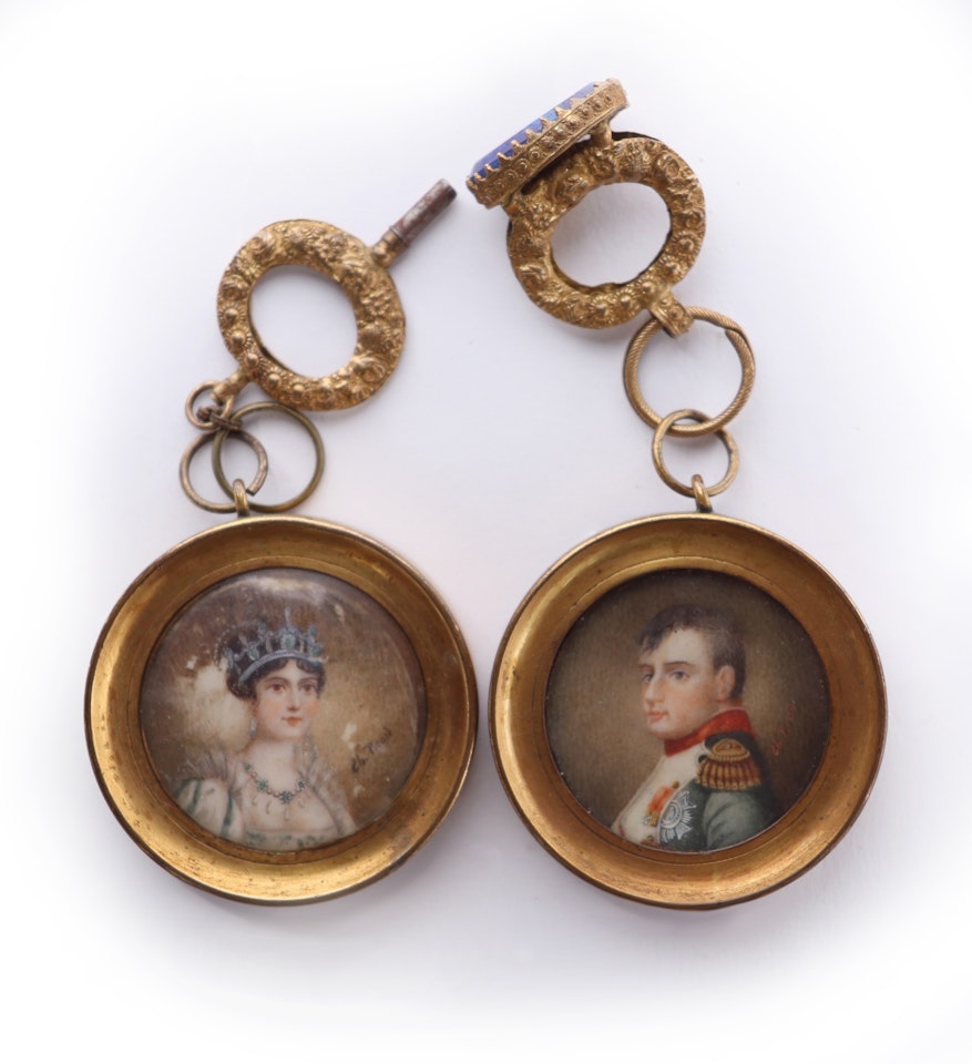 Portrait miniature of a French Officer, head and shoulders, wearing military uniform by French School