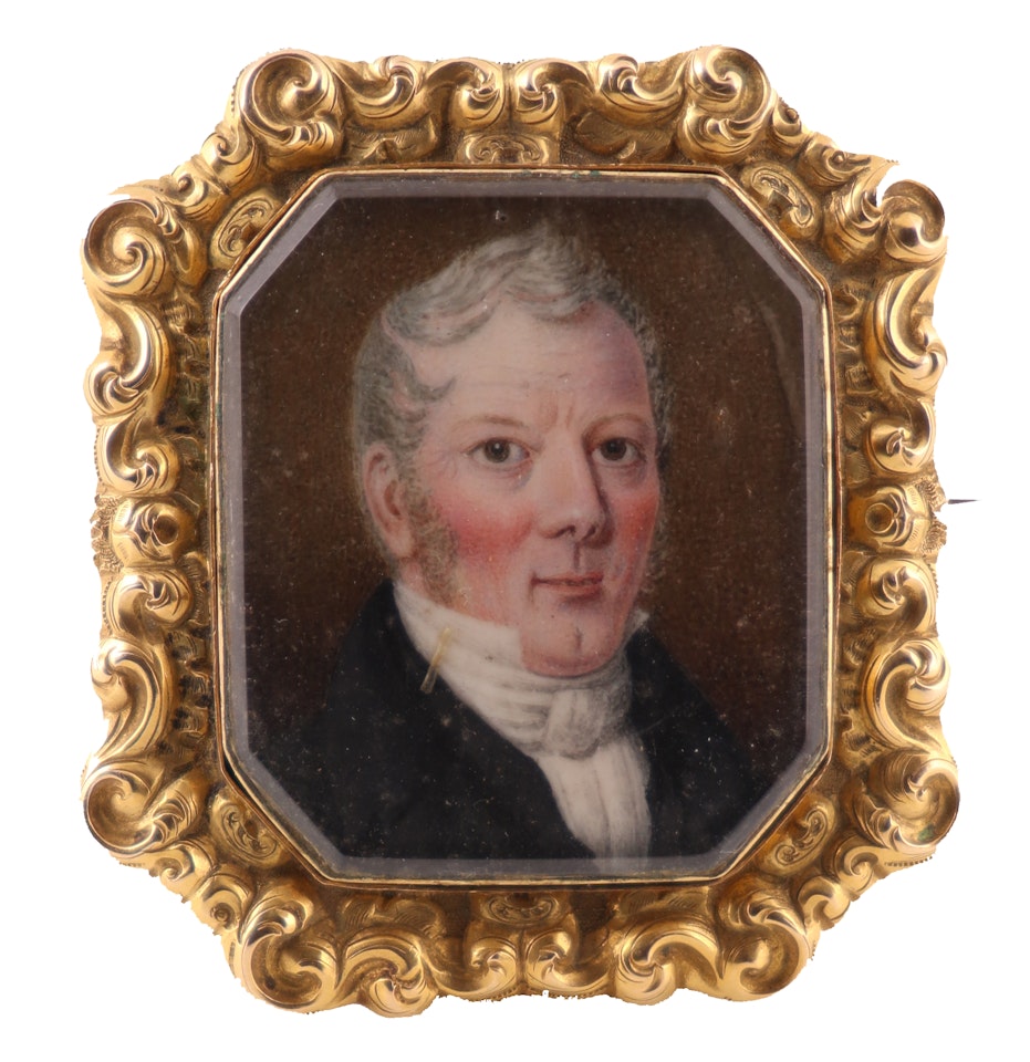 Portrait miniature of Edward Henderson (d. 17th May 1833) husband of Jessie Henderson (d. 30th December 1839) by English School