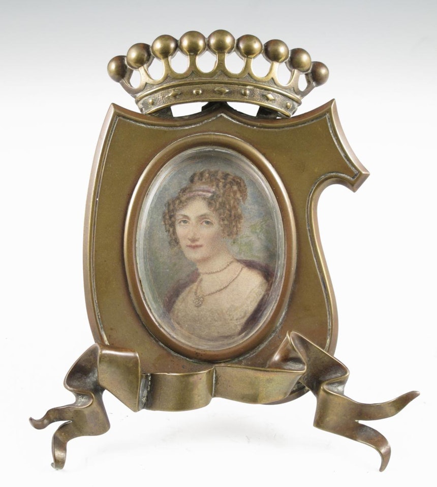 A lady, head and shoulders, facing left by English School