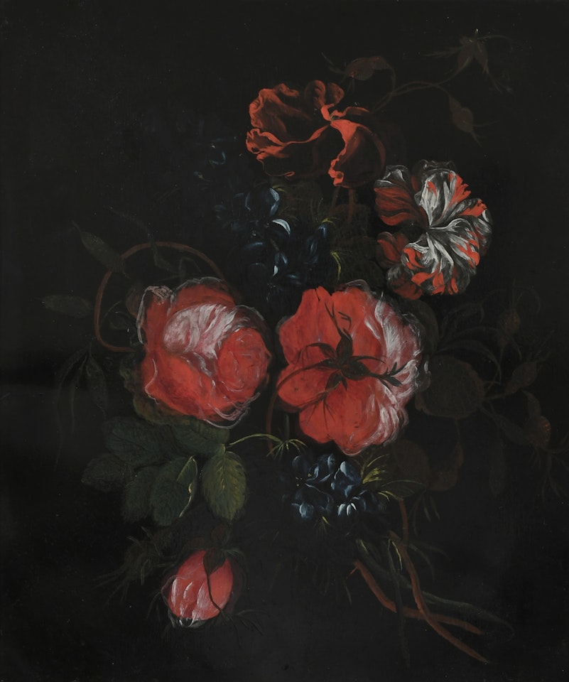 Still Life with roses and lilies by Dutch School