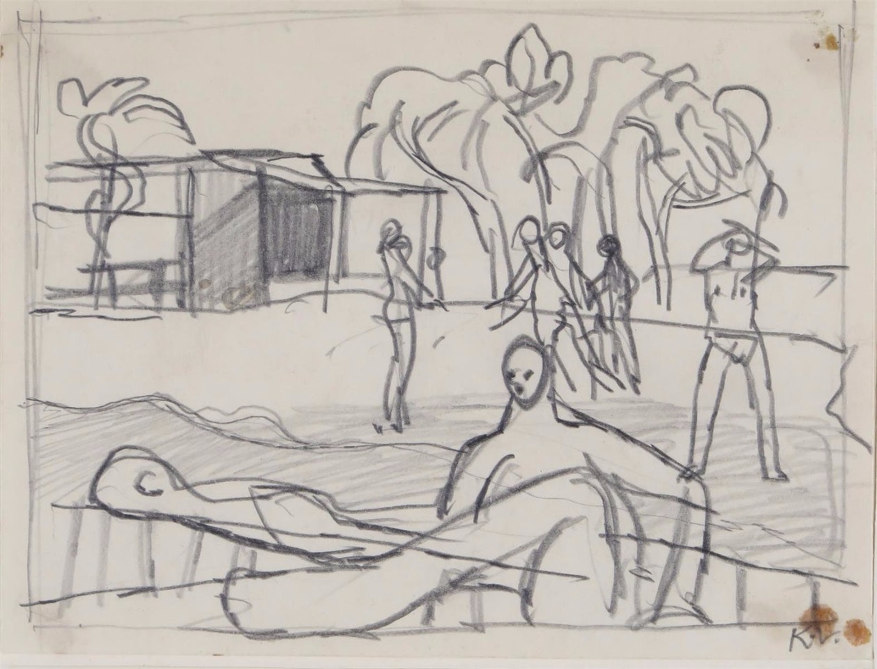 La Baignade, Avignon by Keith Vaughan
