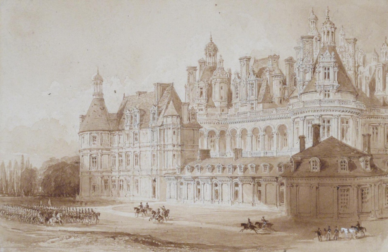 Chateau de Chambord; Rouen Cathedral; View in Rouen by Thomas Allom