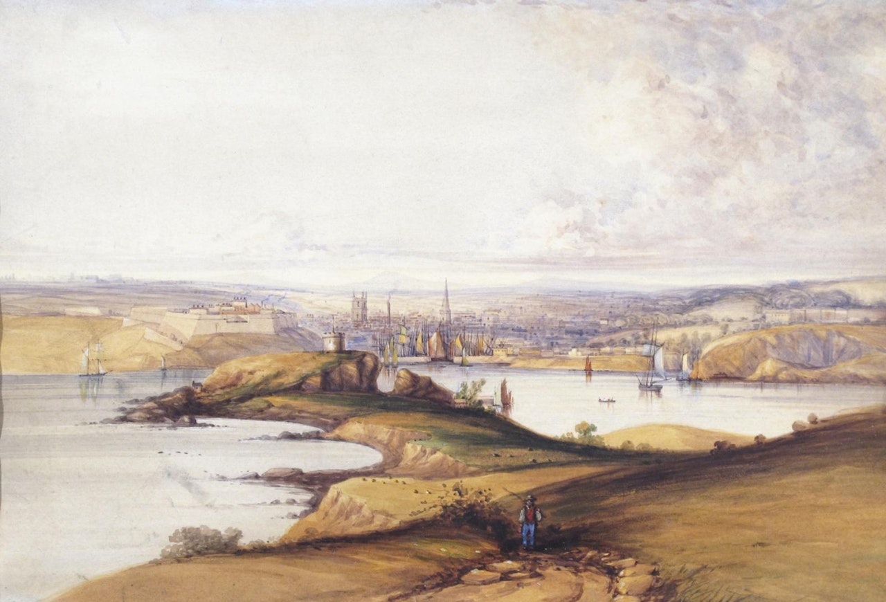 View of a Port in Spain by English School