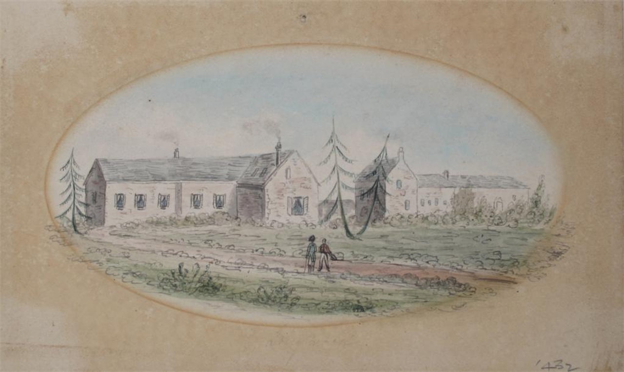 Napoleon at Longwood, St. Helena by English School