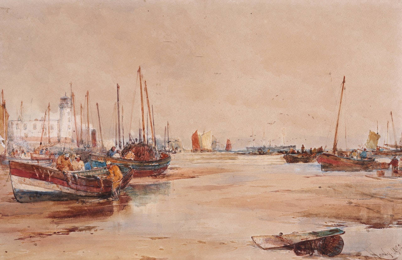 Scarborough beach by Thomas Bush Hardy