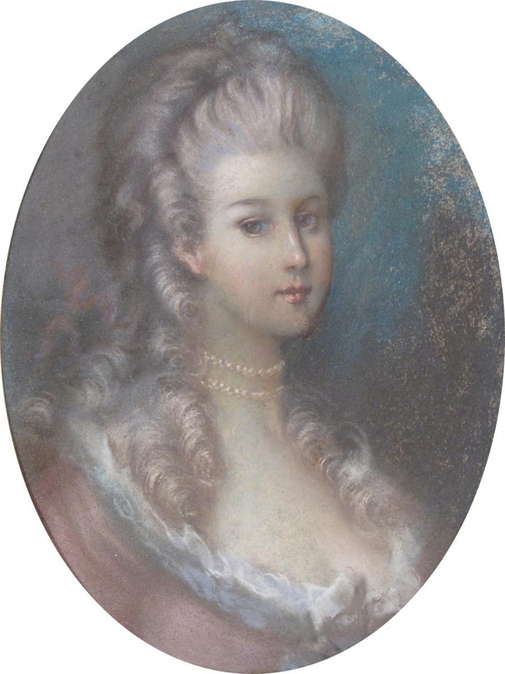 Portraits of elegant ladies by English School