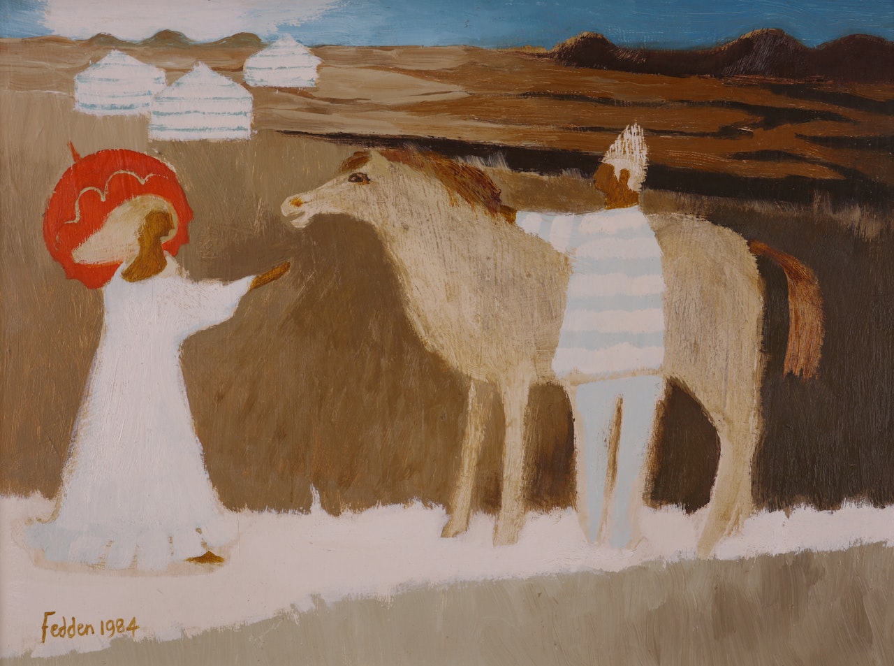 The Red Parasol by Mary Fedden