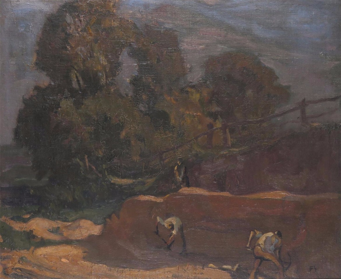 The sandpit by Sir Frank Brangwyn